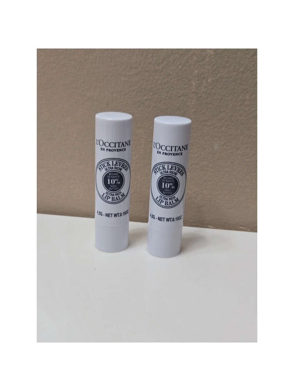 L'Occitane Stick Levres Ultra Rich Lip Balm Shea Butter Lip Treatment 2 Pack